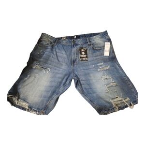 NWT Jordan Craig Light Blue Distressed Jean Shorts Size 44